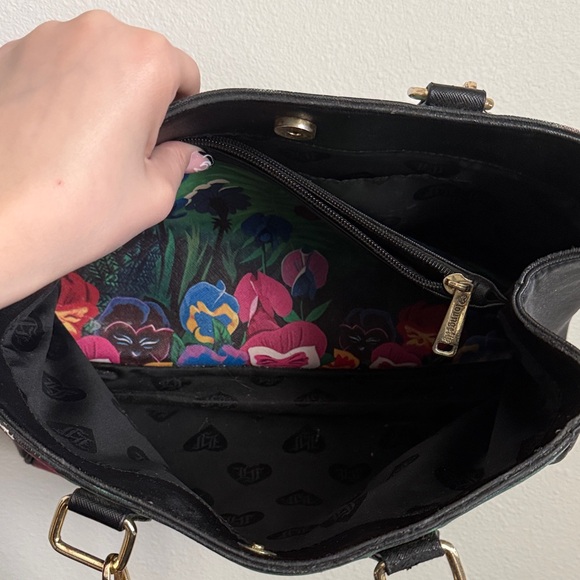 Disney Loungefly Alice in Wonderland Floral Satchel and Full Zip Wallet Set - Picture 12 of 12